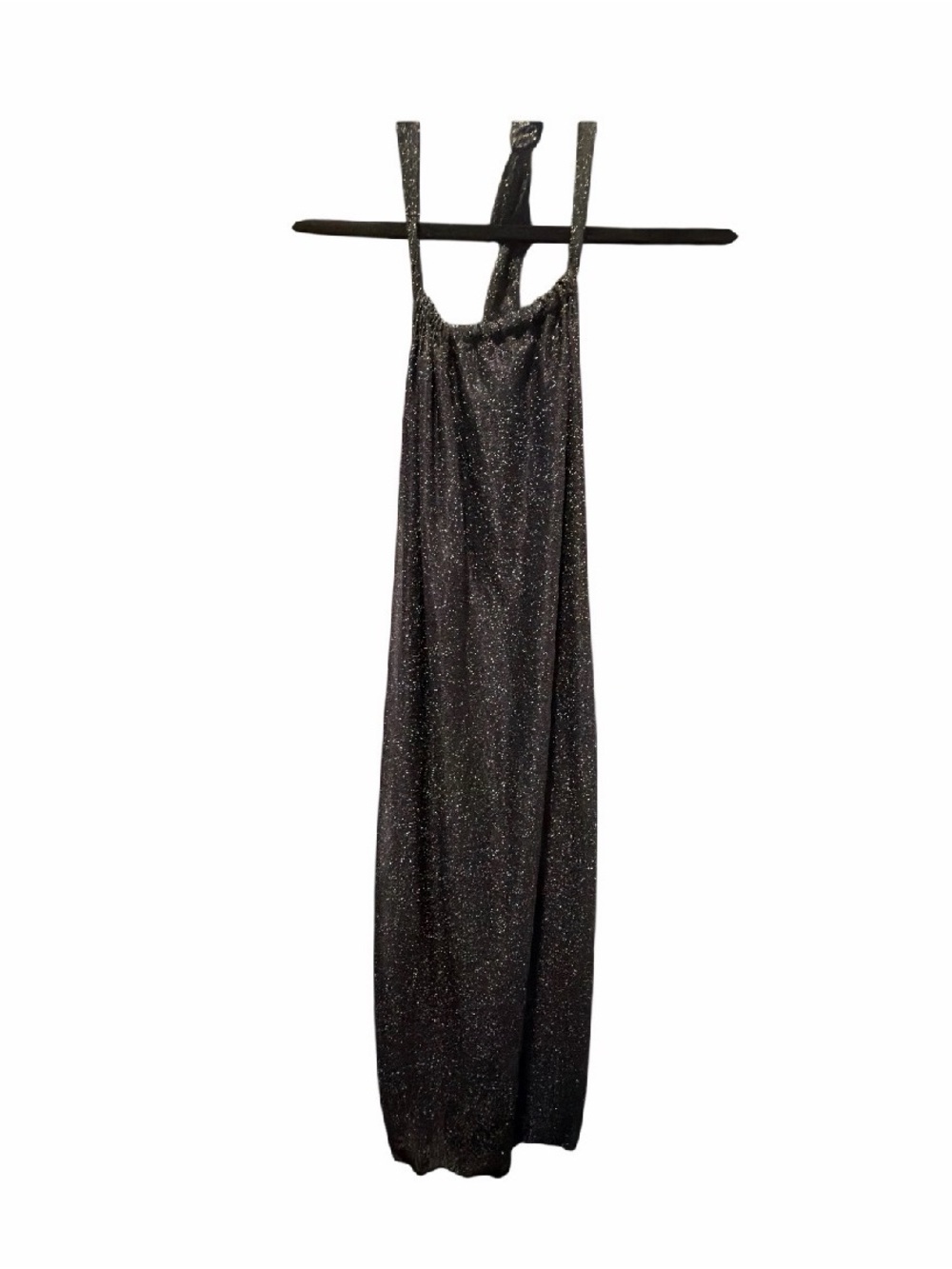 NWT CocoOve Black Sparkle Maxi Slip Dress